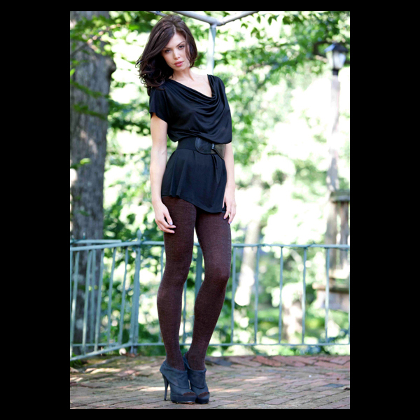 Thick black wool discount tights